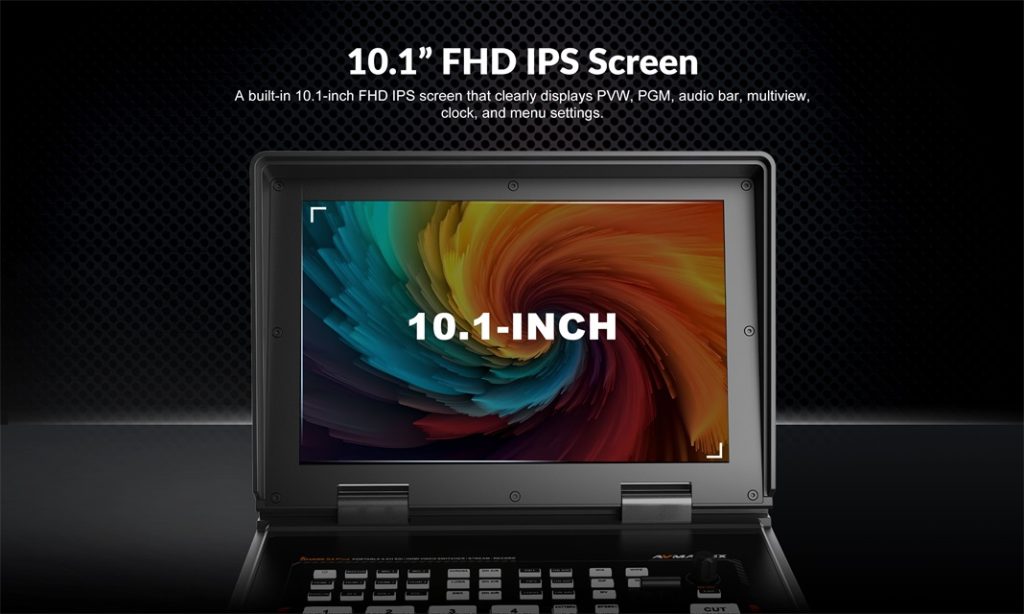 AVMATRIX Shark S4 PLUS - 4-Channel SDI/HDMI Video Switcher with 10.1" IPS Display