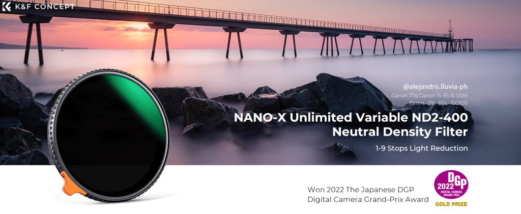 67 mm zmienny filtr ND ND2-ND400 (9 stopni) Filtr obiektywu Wodoodporna, odporna na zarysowania seria Nano-X