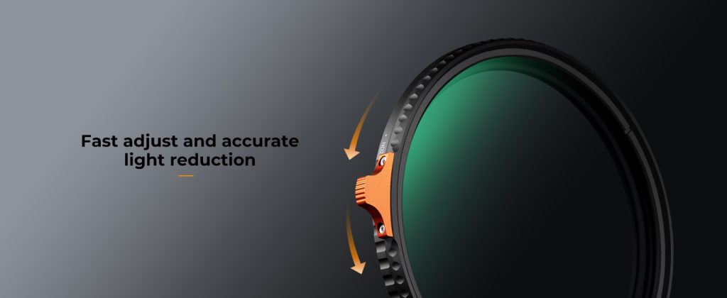 67 mm zmienny filtr ND ND2-ND400 (9 stopni) Filtr obiektywu Wodoodporna, odporna na zarysowania seria Nano-X