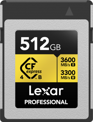 LEXAR CFexpress 4.0 Pro Gold R3600/W3300 512GB