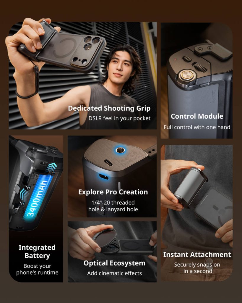 5554 SmallRig FilMov Photography Grip Kit for iPhone 17 Pro Max