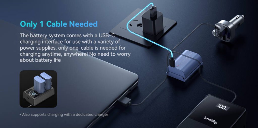 4264 SmallRig Camera Battery USB-C Rechargable LP-E6NH