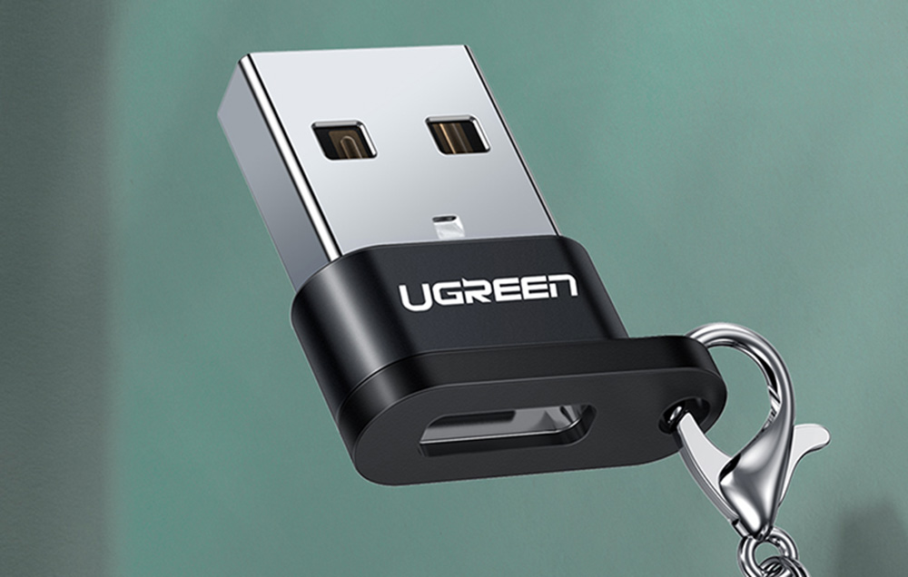 UGREEN Adapter US280 USB-C-USB-A 2.0 (czarny)