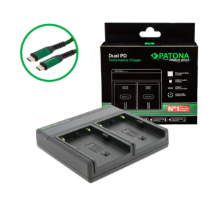 PATONA Premium Ładowarka Dual PD Performance do Sony BP-U30 BP-U60 BP-U90 BP-U95 z wejściem/wyjściem USB-C
