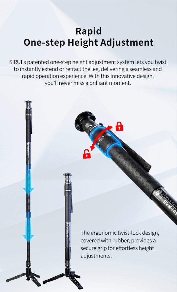 Sirui Monopod SVM-165P (Pedal version) Rapid System