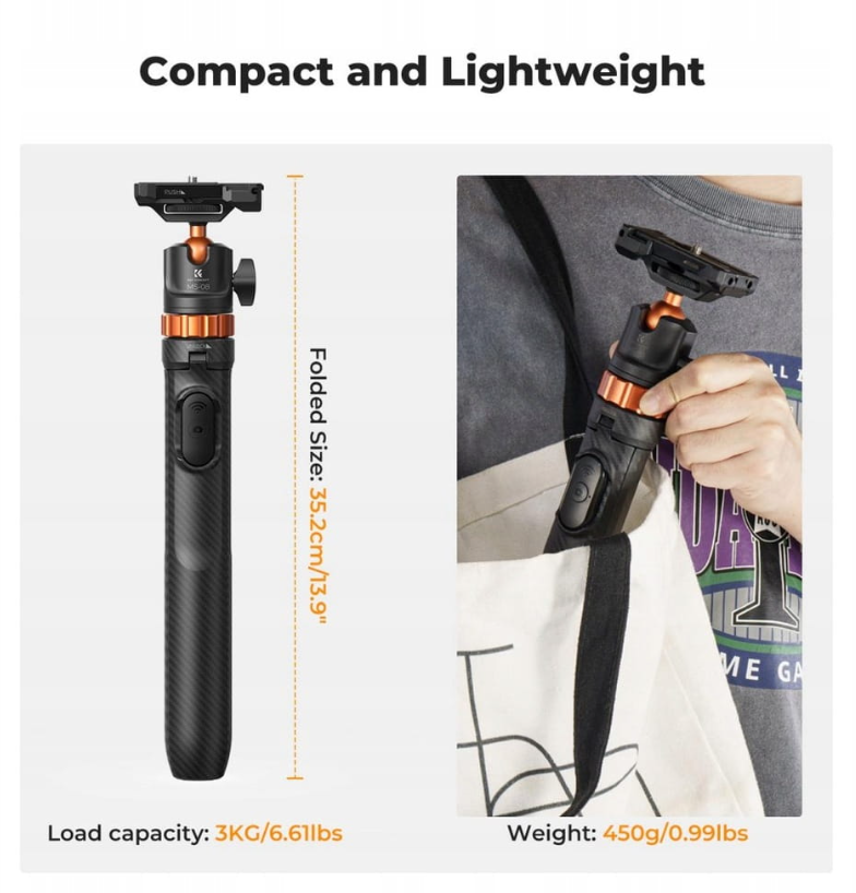 Statyw K&F Concpet Selfie Stick Do Telefonu Kamery DJI GoPro + Pilot
