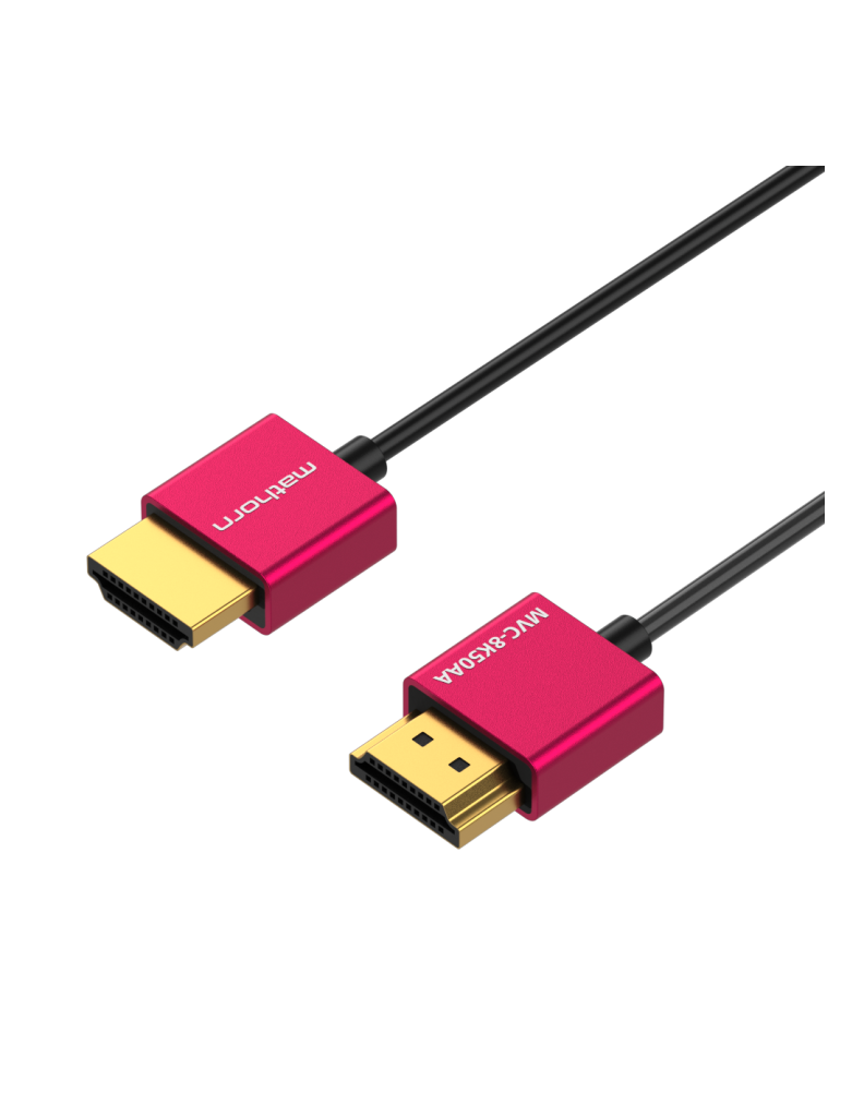 Mathorn Ultra Slim Kabel wideo 2.5mm HDMI do HDMI 2.1 8K60 50cm