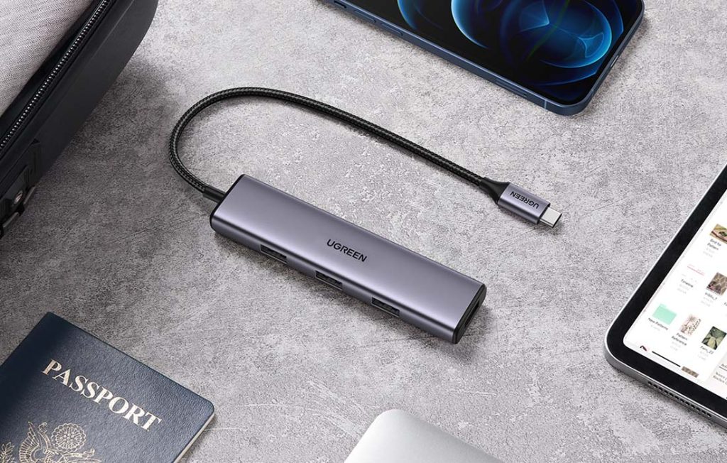 UGREEN Hub USB UGREEN CM473 5-portowy (szary)