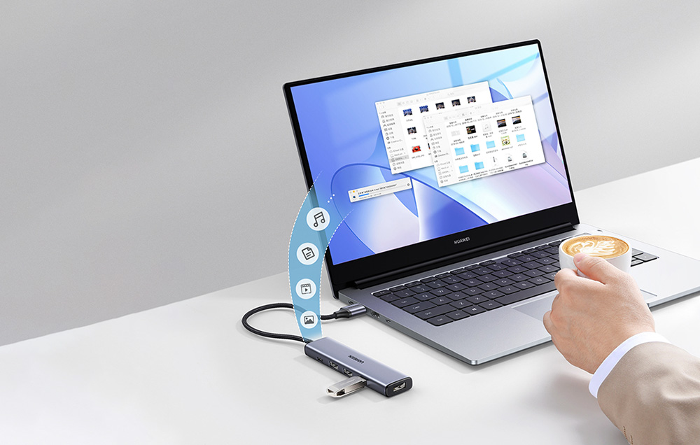 UGREEN Hub USB UGREEN CM473 5-portowy (szary)
