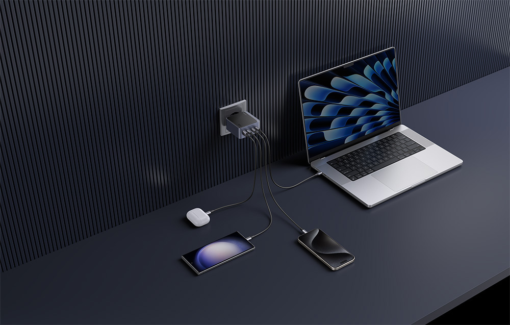 UGREEN Ładowarka sieciowa UGREEN Nexode S 100W 3xUSB-C USB (szara)