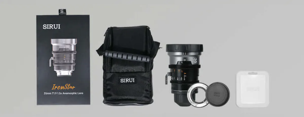 SIRUI IronStar 35mm T1.9 1.5x PL Mount (Neutral Flare) pełnoklatkowy obiektyw anamorficzny do kina