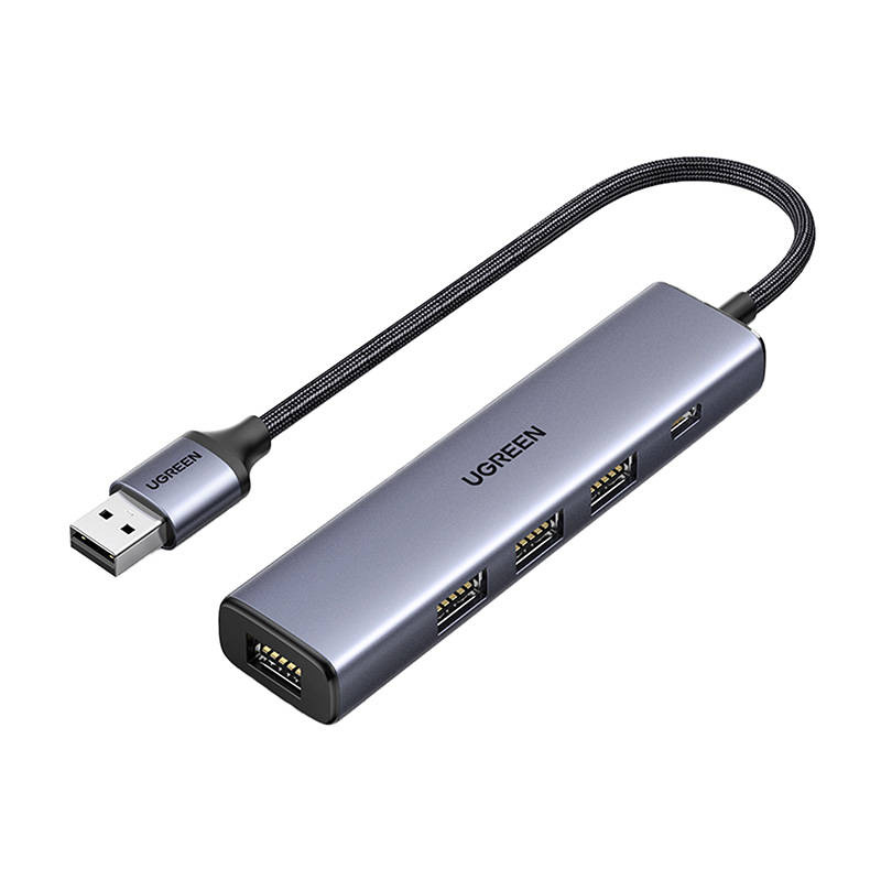 UGREEN Hub USB CM473 5-portowy (szary)