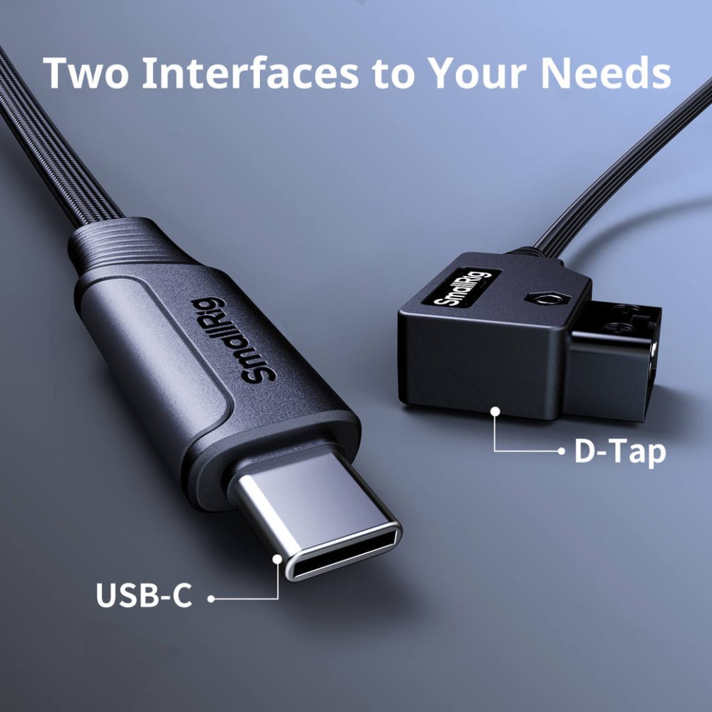 6414 SmallRig Attachable Self-Coiling Dummy Battery Power Cable USB-C for LP-E6P