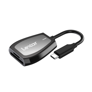 LEXAR Cardreader Professional USB-C Dual-Slot Reader, support SD and microSD UHS-II cards
