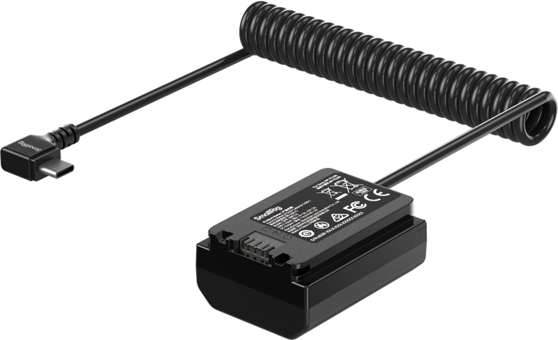 6539 SmallRig Dummy Battery Power Cable for USB-C for Sony NP-FZ100