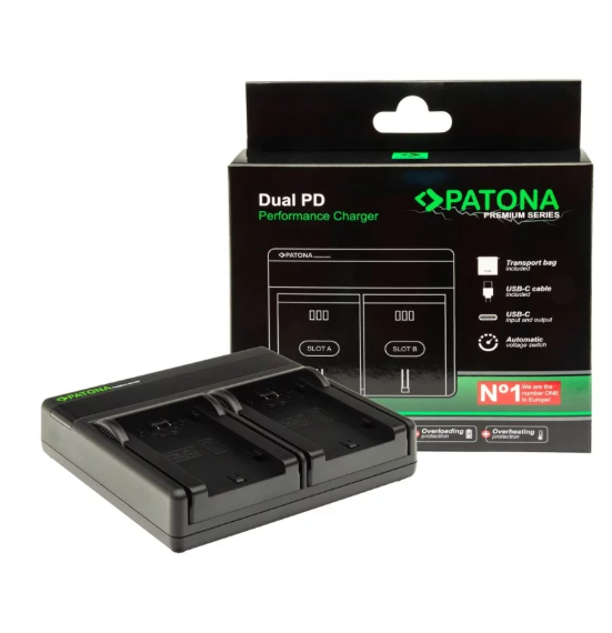 PATONA Premium Ładowarka Dual PD USB-C do Sony NP-FZ100