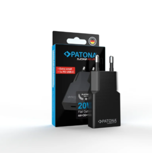 PATONA Platinum Ładowarka płaska GaN PD20W Czarna