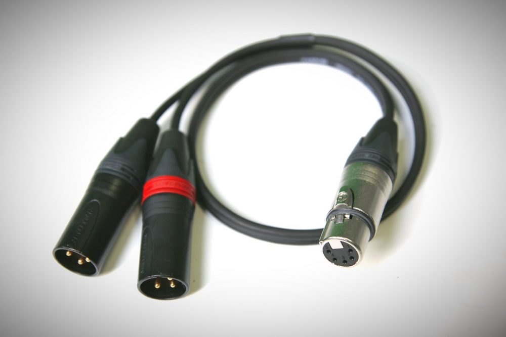 Kabel XLR 5-pin do 2x XLR m 3-pin