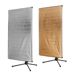 Panel Aurora srebrno-złoty 2w1 80x120cm ze statywem