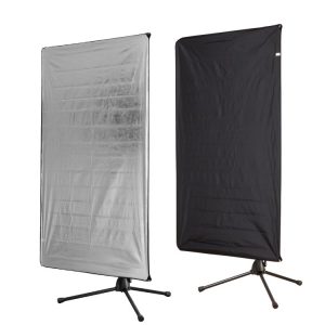 Panel Aurora czarno-srebrny 2w1 80x120cm ze statywem