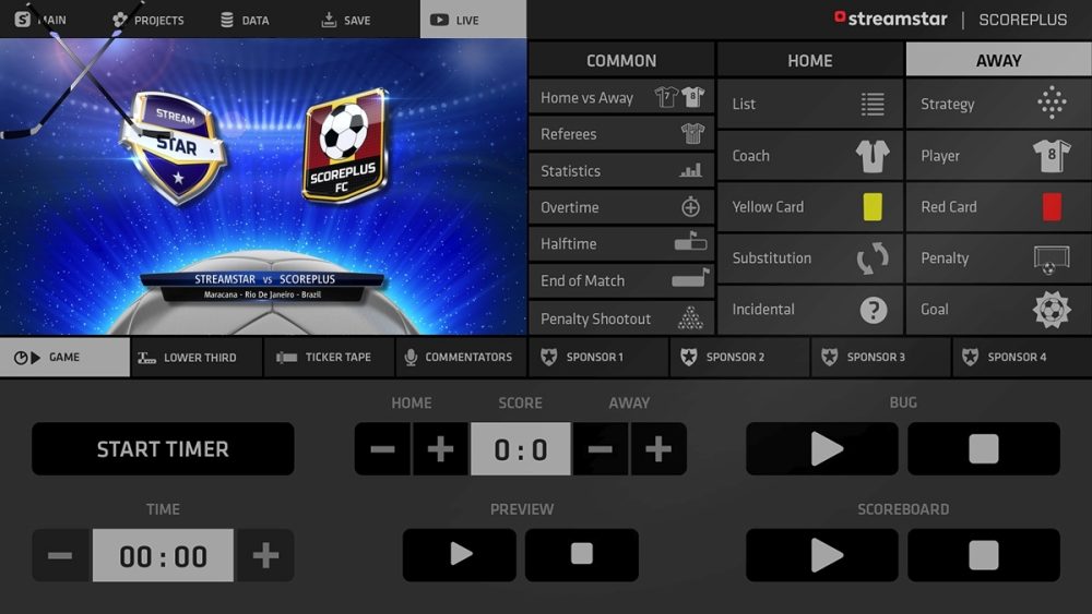 Oprogramowanie STREAMSTAR Scoreplus - Software Koszykówka
