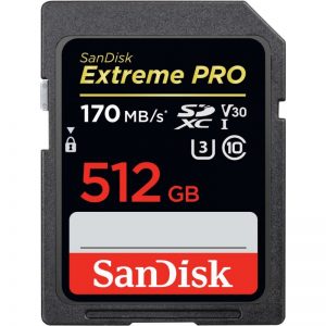 Karta SanDisk SDXC EXTREME PRO 512 GB 170MB/s V30 UHS-I U3